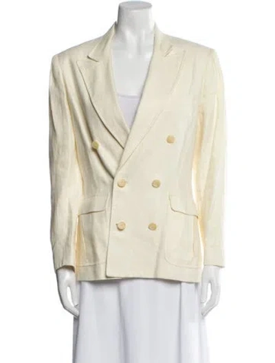 Pre-owned Ralph Lauren Vintage Linen Blazer In Neutral