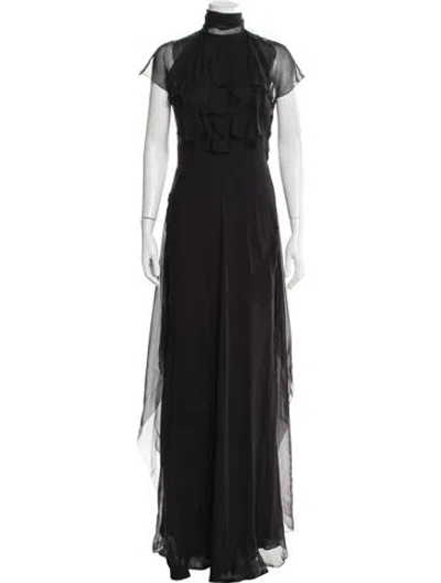 Pre-owned Ralph Lauren Vintage Long Dress In Black