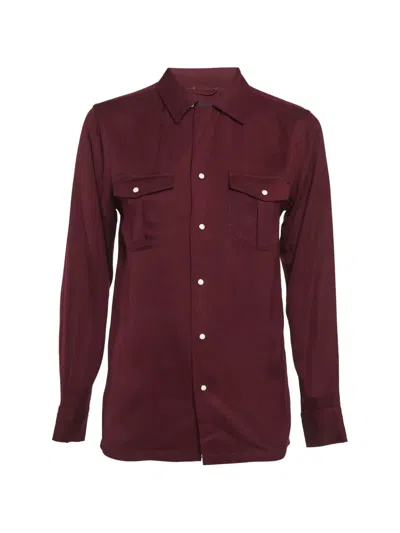 Pre-owned Ralph Lauren Vintage Long-sleeve Cotton Shirt In Red