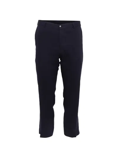 Pre-owned Ralph Lauren Vintage Mid-waist Cropped Trousers In Blue