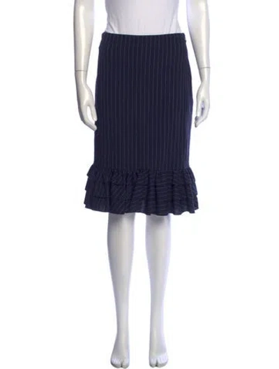 Pre-owned Ralph Lauren Vintage Midi Length Skirt In Blue
