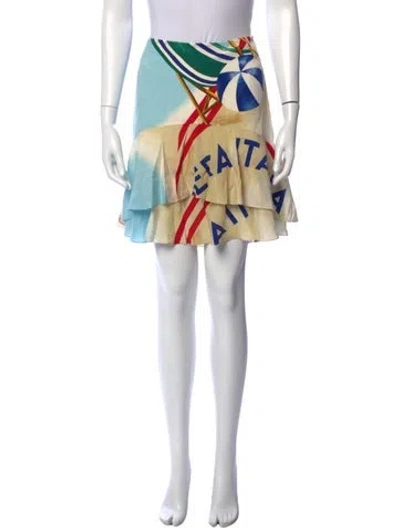 Pre-owned Ralph Lauren Vintage Mini Skirt In Blue