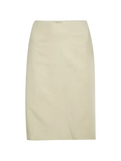 Pre-owned Ralph Lauren Vintage Pencil Midi Skirt In Neutral