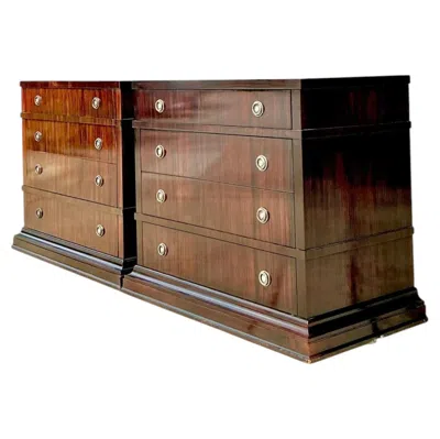 Pre-owned Ralph Lauren Vintage  �clivedon� Chest Of Drawers - Pair In Brown