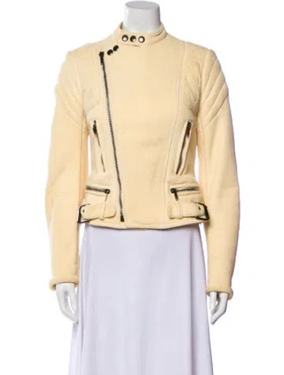 Pre-owned Ralph Lauren Vintage Shearling Fur Jacket In Yellow