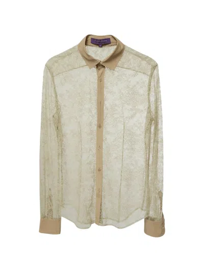 Pre-owned Ralph Lauren Vintage Sheer Shirt In Neutral