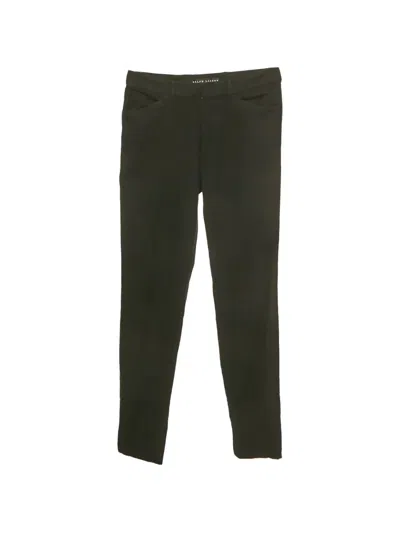 Pre-owned Ralph Lauren Vintage Straight-cut Wool Trousers In Black
