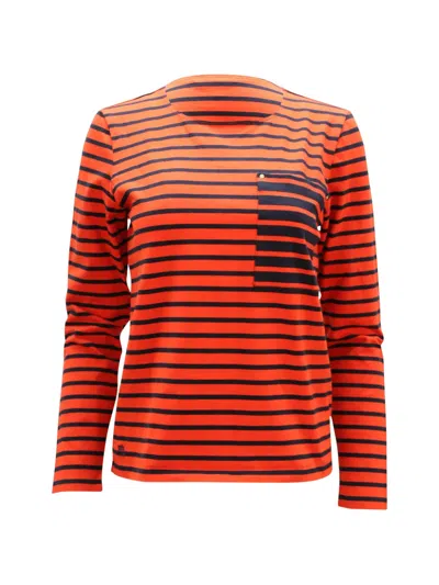 Pre-owned Ralph Lauren Vintage Striped Blouse In Red