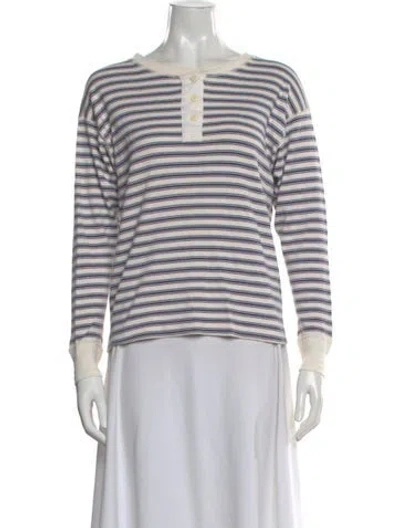 Pre-owned Ralph Lauren Vintage Striped Polo In White