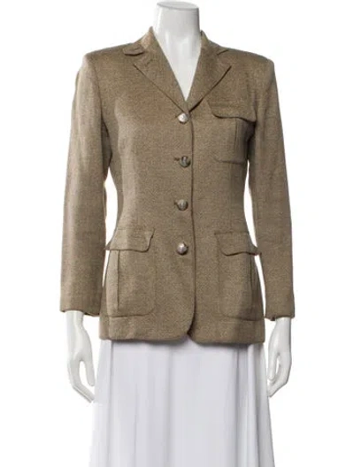 Pre-owned Ralph Lauren Vintage Wool Blazer In Brown