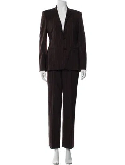 Pre-owned Ralph Lauren Vintage Wool Pant Set In Brown