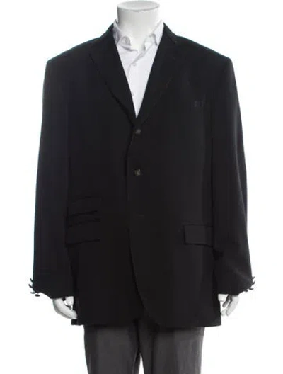 Pre-owned Ralph Lauren Virgin Wool Blazer In Black