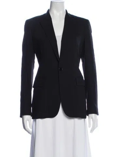 Pre-owned Ralph Lauren Virgin Wool Blazer In Blue