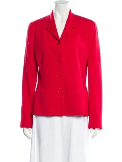 Pre-owned Ralph Lauren Virgin Wool Blazer In Red