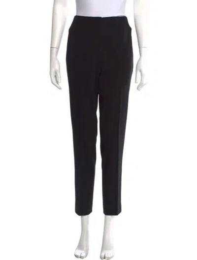 Pre-owned Ralph Lauren Virgin Wool Straight Leg Pants In Black