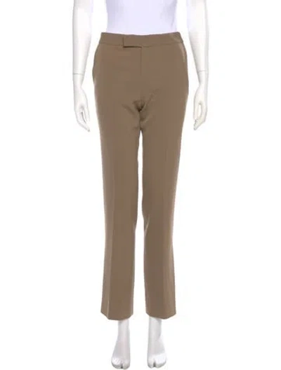 Pre-owned Ralph Lauren Virgin Wool Straight Leg Pants In Neutral