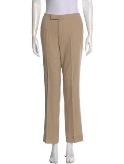 Pre-owned Ralph Lauren Virgin Wool Straight Leg Pants In Neutral