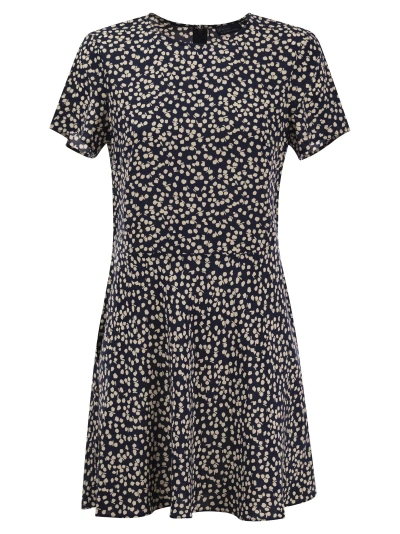 Ralph Lauren Viscose Dress With Micro Pattern In Cream Buds Print