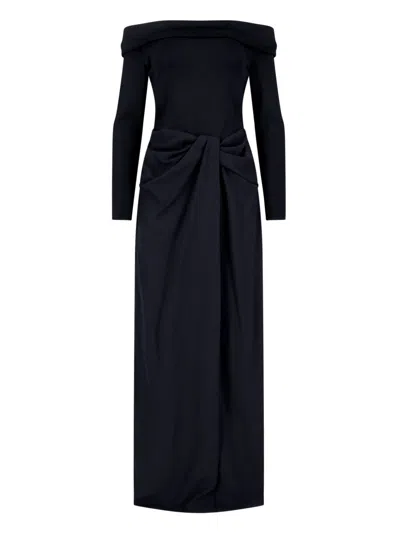 Ralph Lauren Viscose Maxi Dress In Black