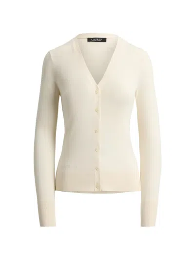Ralph Lauren V-neck Cardigan In Neutral