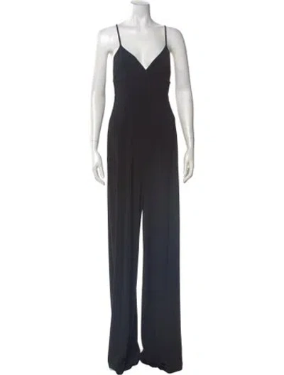 Pre-owned Ralph Lauren V-neck Jumpsuit In Black