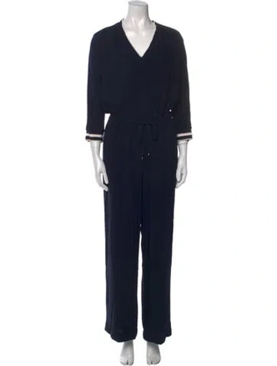Pre-owned Ralph Lauren V-neck Jumpsuit In Black