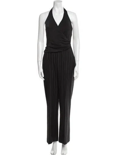 Pre-owned Ralph Lauren V-neck Jumpsuit In Black