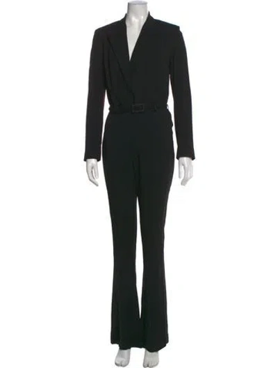 Pre-owned Ralph Lauren V-neck Jumpsuit In Black