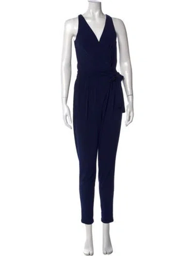 Pre-owned Ralph Lauren V-neck Jumpsuit In Blue