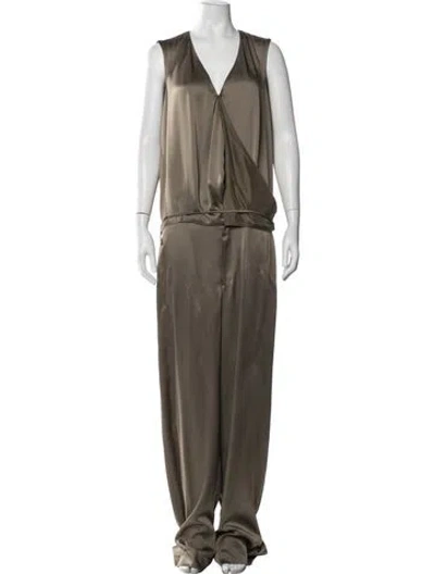 Pre-owned Ralph Lauren V-neck Jumpsuit In Green