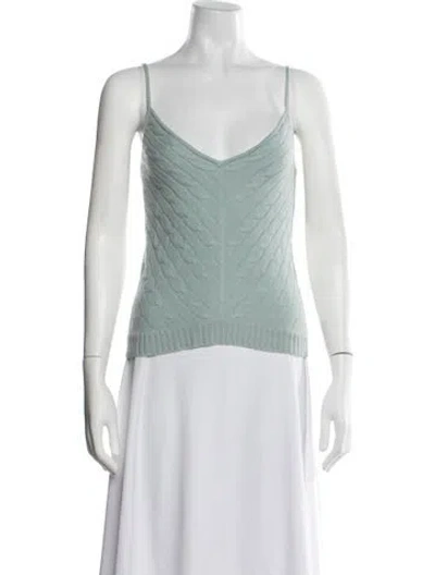 Pre-owned Ralph Lauren V-neck Sleeveless Top In Blue