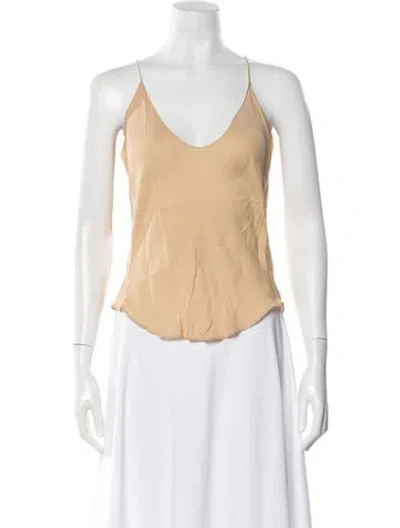 Pre-owned Ralph Lauren V-neck Sleeveless Top In Neutral