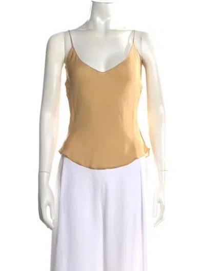 Pre-owned Ralph Lauren V-neck Sleeveless Top In Neutral