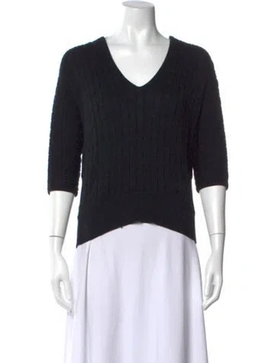 Pre-owned Ralph Lauren V-neck Sweater In Black