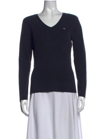 Pre-owned Ralph Lauren V-neck Sweater In Black