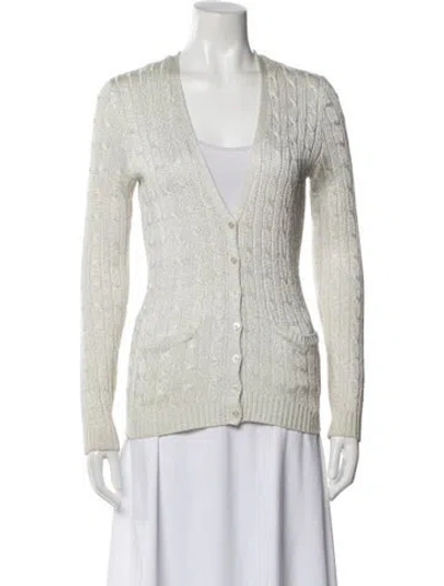 Pre-owned Ralph Lauren V-neck Sweater In Gray