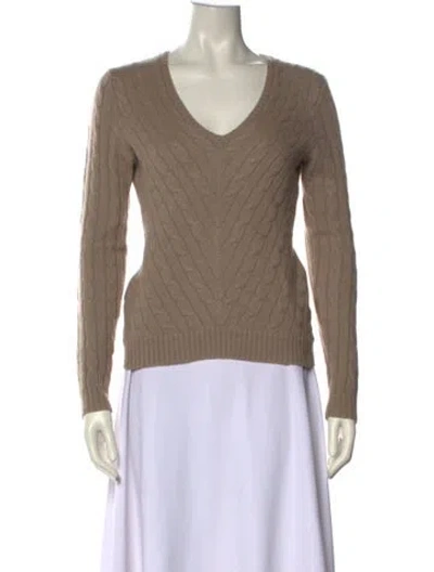 Pre-owned Ralph Lauren V-neck Sweater In Neutral