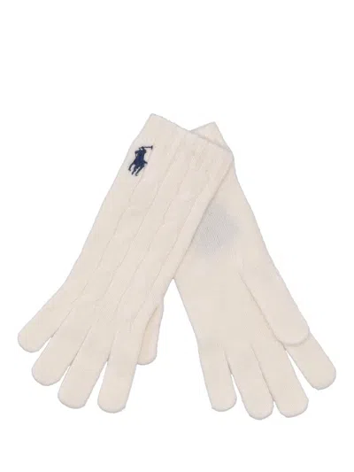 Ralph Lauren W Cs Cls Cbl-glove In Neutral