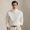 Ralph Lauren Waffle-knit Fleece Turtleneck In White