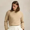 Polo Ralph Lauren Waffle-knit Wool-alpaca Sweater In Dune Melange
