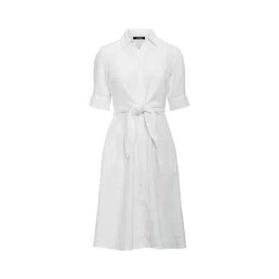 Ralph Lauren Wakana 34 Sleeve Casual Dress In White