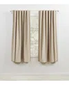 Ralph Lauren Waller Blackout Solid Back Tab Rod Pocket Curtain Panel, 52" X 63" In Taupe