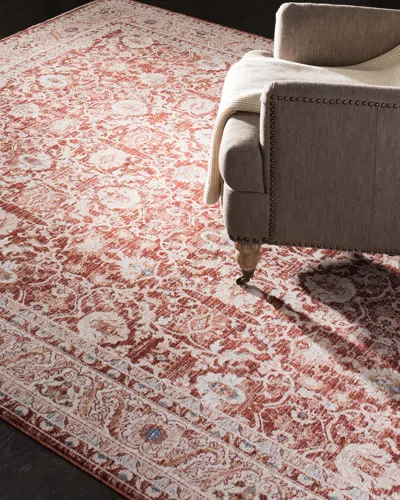 Ralph Lauren Warwick Red Power-loomed Rug, 2' X 10'