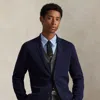 Ralph Lauren Washable Wool Blazer Cardigan In Blue