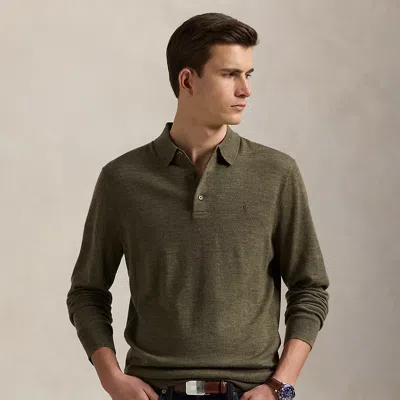 Ralph Lauren Washable Wool Polo-collar Sweater