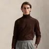 Ralph Lauren Washable Wool Turtleneck Sweater In Brown