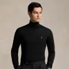Polo Ralph Lauren Washable Wool Turtleneck Sweater In Polo Black