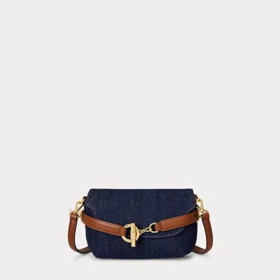 Ralph Lauren Washed Denim Small Blaike Crossbody Bag