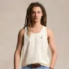 Polo Ralph Lauren Washed Jersey Tank In Herbal Milk