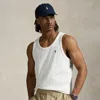 Ralph Lauren Washed Jersey Tank In Pale Cream
